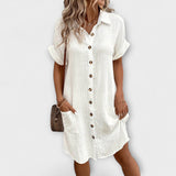 Sylvie | Robe chemise en gaze de coton