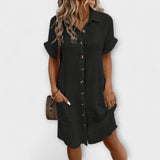 Sylvie | Robe chemise en gaze de coton
