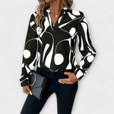 Edith - Blouse élégante à manches longues avec décolleté en V