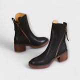 Milana - Bottes en cuir à talon moyen