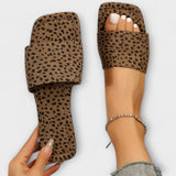 Mocassins plats avec motif léopard