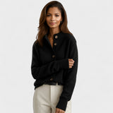 Fabienne | Cardigan à boutons camel