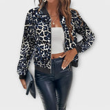 Régine | Veste bomber léopard zippée