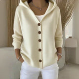Martine | Cardigan à capuche et boutons