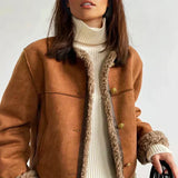 Rosália - Veste en fourrure avec boutons