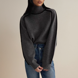 Martine | Col roulé en maille côtelée Pull