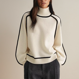 Martine | Col roulé en maille côtelée Pull