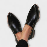 Junia – Mocassins noirs à bout pointu