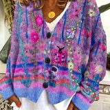 Florence | Cardigan brodé fleuri multicolore