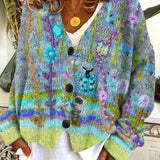 Florence | Cardigan brodé fleuri multicolore