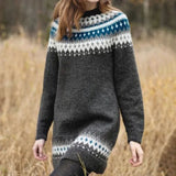 Marielle | Pull Longline Fair Isle