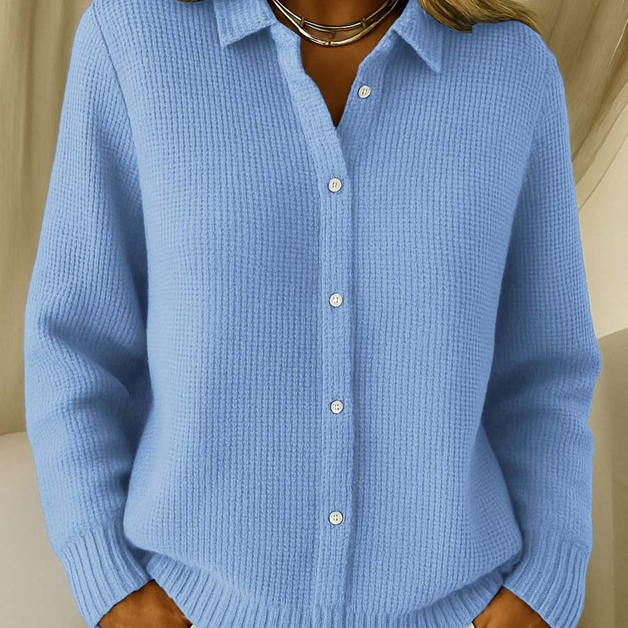 Camille™ | Cardigan Boutonné en Tricot Texturé