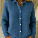 Nathalie | Cardigan en maille waffle texturée