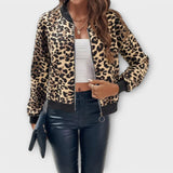 Régine | Veste bomber léopard zippée