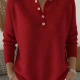 Anne | Pull en maille col Henley
