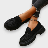 Irene | Mocassin à plateforme en motif léopard