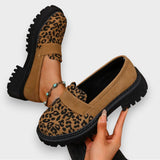 Irene | Mocassin à plateforme en motif léopard