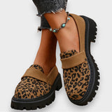 Irene | Mocassin à plateforme en motif léopard