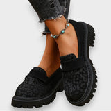 Irene | Mocassin à plateforme en motif léopard
