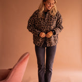 Catherine | Veste léopard oversize boutonnée