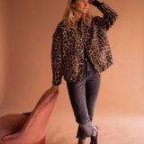 Catherine | Veste léopard oversize boutonnée