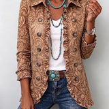 Geneviève | Veste à imprimé floral et volants