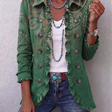 Muriel | Veste à volants imprimé paisley Doudoune