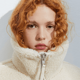 Hélène | Veste teddy oversize crème