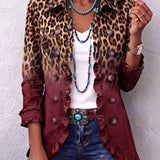 Myriam | Blazer Léopard Volants Doudoune