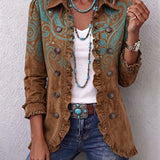 Ghislaine | Veste imprimée Paisley à volants Doudoune