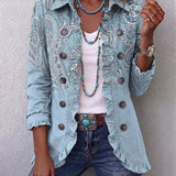 Chantal | Veste à volants imprimé paisley Doudoune