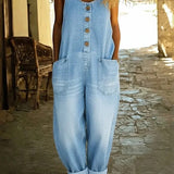 Claudine | Salopette en denim doux